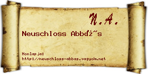 Neuschloss Abbás névjegykártya